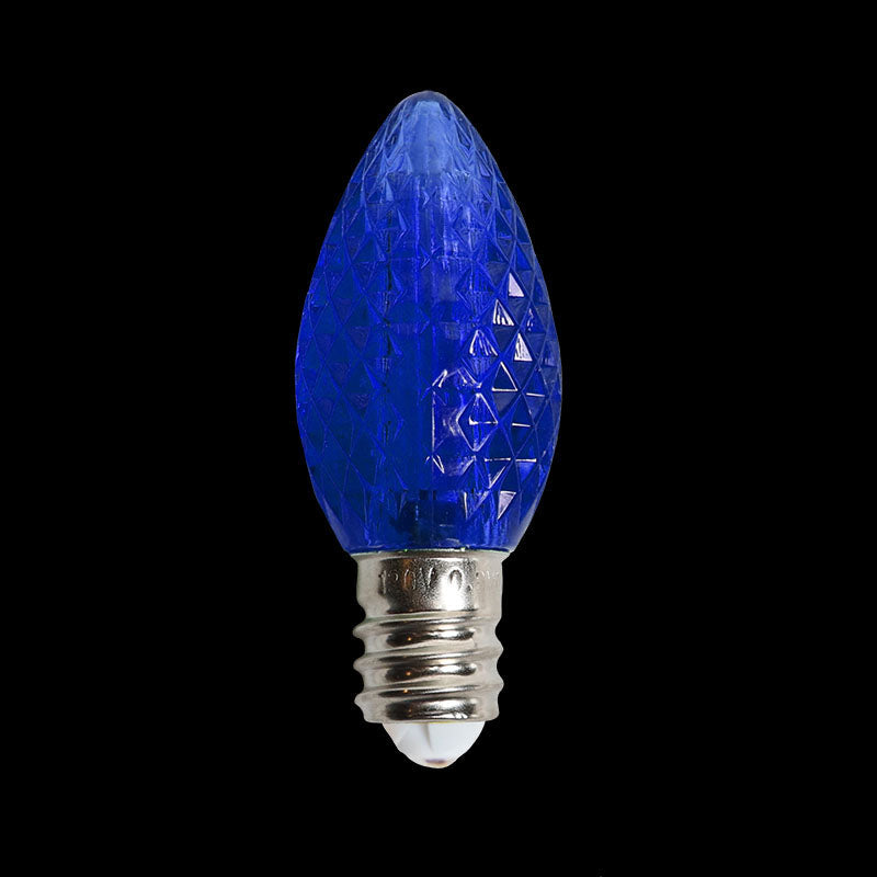 C7 LED Faceted Bulb – Case of 1000 – Blue