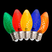 C7 LED Faceted Bulb – Case of 1000 – Multi (R/G/Y/B/O)