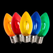C9 Filament Bulb – Case of 500 – Multi (R/G/Y/B/O)