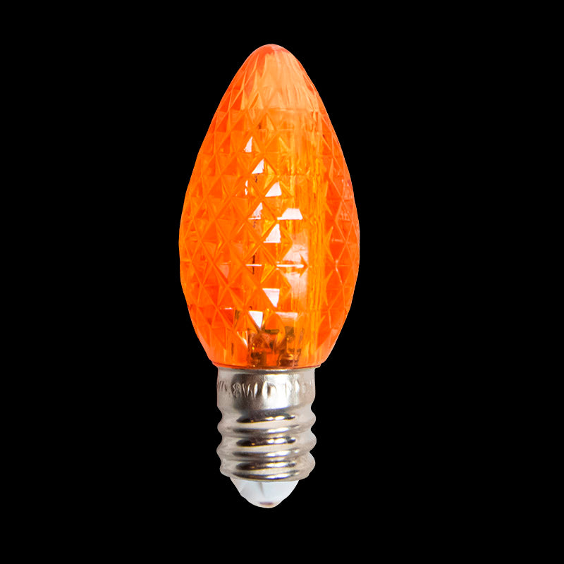 C7 LED Faceted Bulb – Case of 1000 – Orange