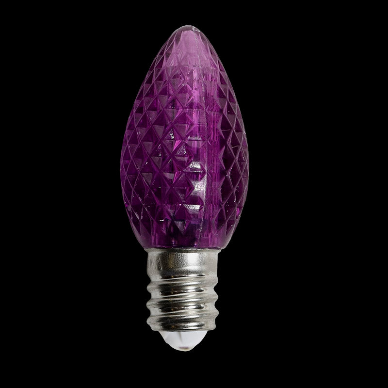 C7 LED Faceted Bulb – Case of 1000 – Purple