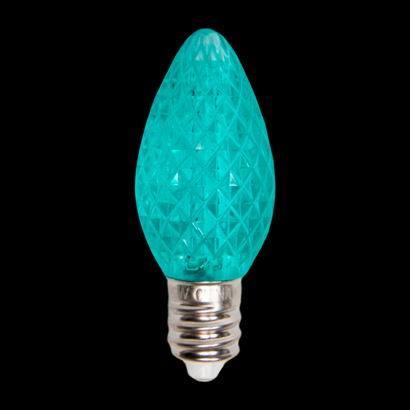 C7 LED Faceted Bulb – Case of 1000 – Teal