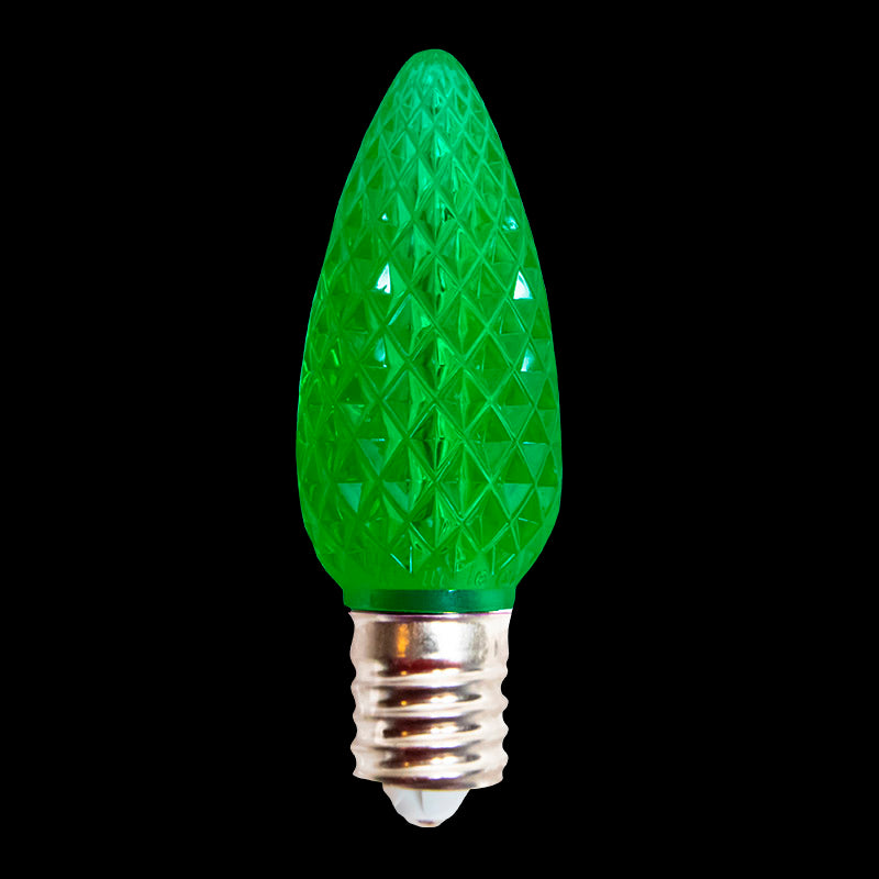 C9 LED V2 Faceted Bulb – Case of 500 – Green