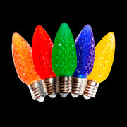 C9 LED V2 Faceted Bulb – Case of 500 – Multi (R/G/Y/B/O)