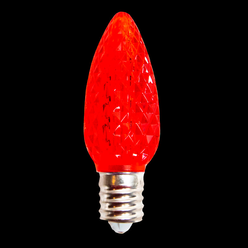 C9 LED V2 Faceted Bulb – Case of 500 – Red