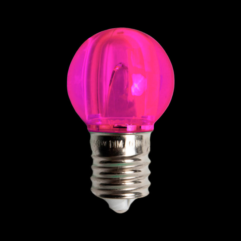 G30 LED Transparent Bulb – Case of 500 – Pink