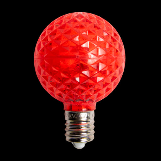 G50 LED Faceted Bulb – Case of 250 – Red