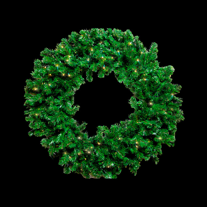 MUSA Wreath 24" Pre-lit Sun Warm White – Case of 6 – Default Title