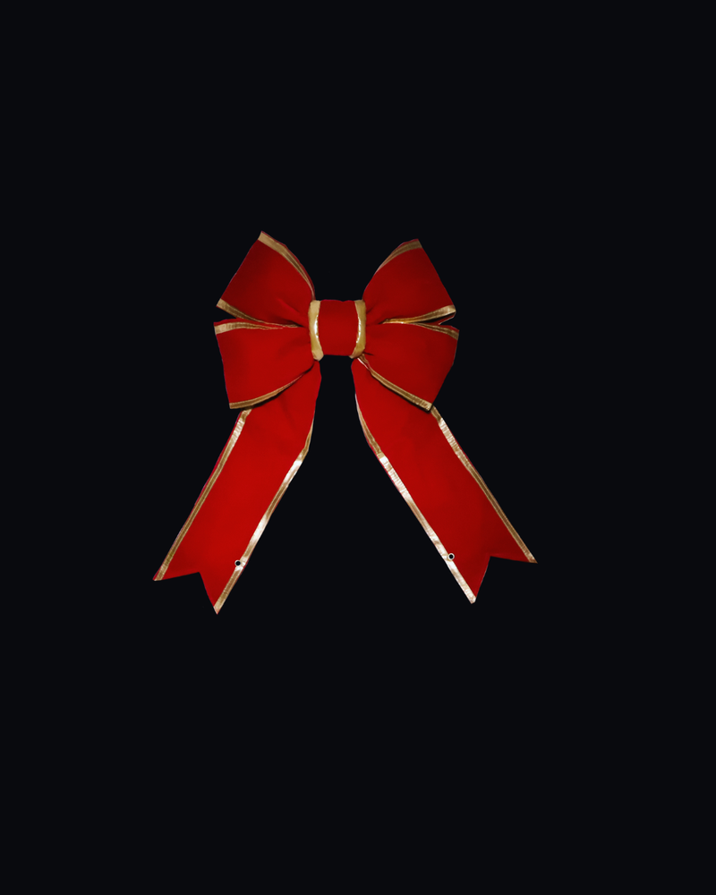 24" Red Velvet Bow w/Gold Trim – Case of 2 – Default Title